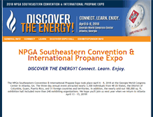 Tablet Screenshot of npgaexpo.org